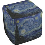 The Starry Night (Van Gogh 1889) Cube Pouf Ottoman - 18"