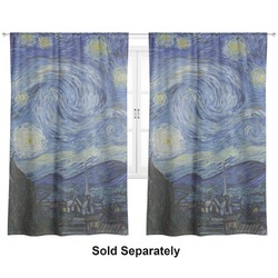 The Starry Night (Van Gogh 1889) Curtain Panel - Custom Size