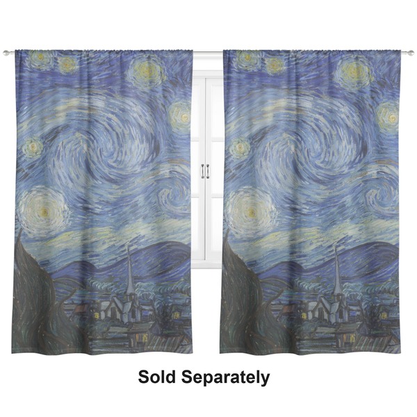 Custom The Starry Night (Van Gogh 1889) Curtain Panel - Custom Size