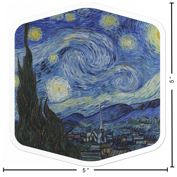 The Starry Night (Van Gogh 1889) Custom Shape Iron On Patches - L - APPROVAL