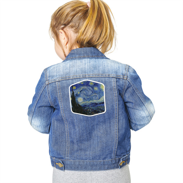 The Starry Night (Van Gogh 1889) Custom Shape Iron On Patches - XXL - Single - Approval