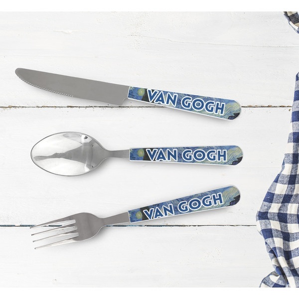 The Starry Night (Van Gogh 1889) Cutlery Set - w/ PLATE