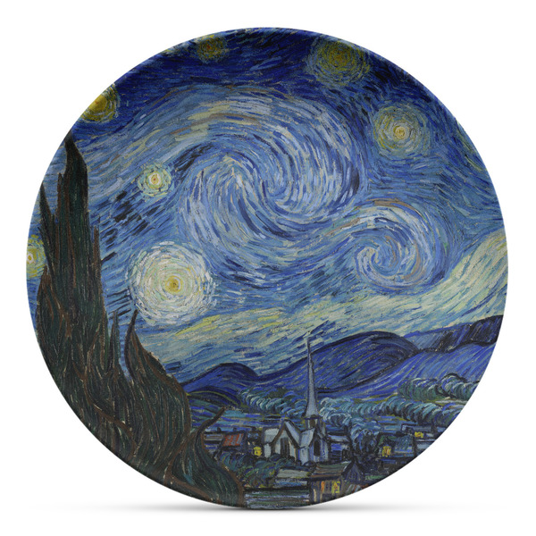 Custom The Starry Night (Van Gogh 1889) Microwave Safe Plastic Plate - Composite Polymer