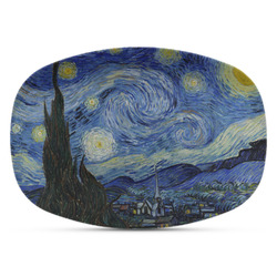 The Starry Night (Van Gogh 1889) Plastic Platter - Microwave & Oven Safe Composite Polymer