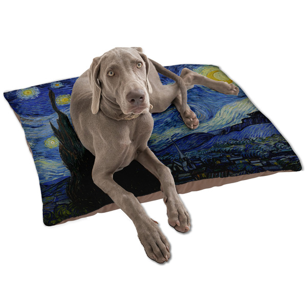 Custom The Starry Night (Van Gogh 1889) Dog Bed - Large