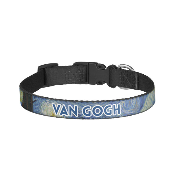 Custom The Starry Night (Van Gogh 1889) Dog Collar - Large