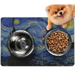 The Starry Night (Van Gogh 1889) Dog Food Mat - Small