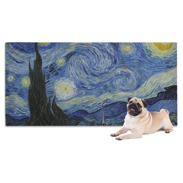 Custom The Starry Night (Van Gogh 1889) Dog Towel