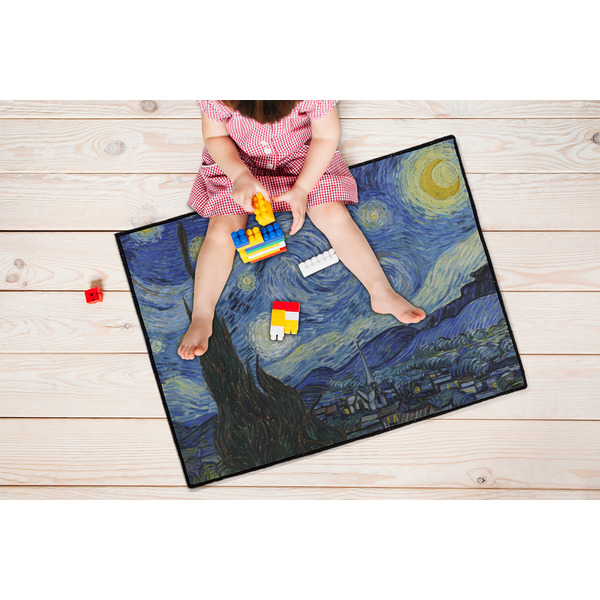 The Starry Night (Van Gogh 1889) Door Mats - LIFESTYLE kid