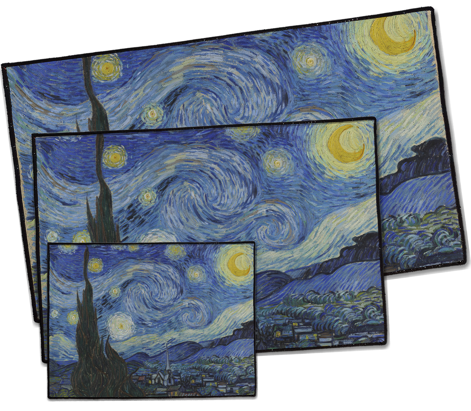 Custom The Starry Night (Van Gogh 1889) Door Mat | YouCustomizeIt