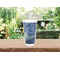 The Starry Night (Van Gogh 1889) Double Wall Tumbler with Straw Lifestyle