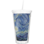 The Starry Night (Van Gogh 1889) Double Wall Tumbler with Straw
