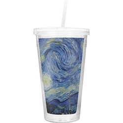 The Starry Night (Van Gogh 1889) Double Wall Tumbler with Straw