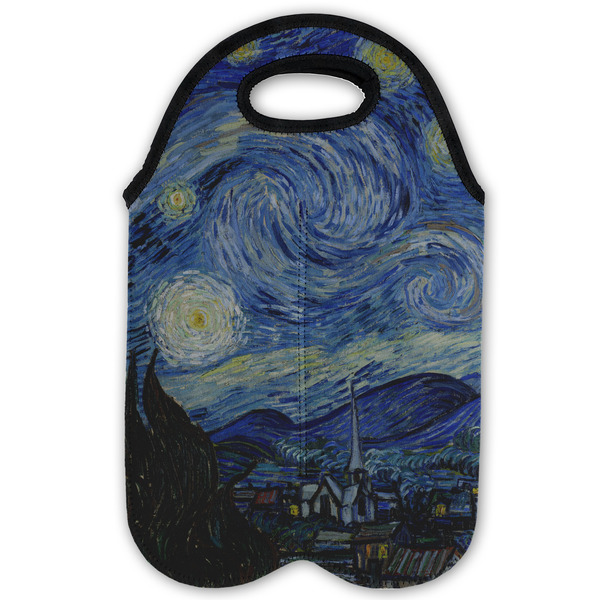 The Starry Night (Van Gogh 1889) Double Wine Tote - Flat (new)