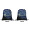 The Starry Night (Van Gogh 1889) Drawstring Backpack Front & Back Small