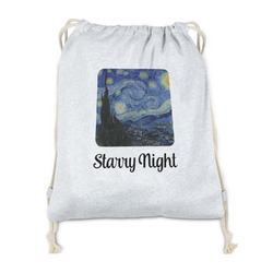 The Starry Night (Van Gogh 1889) Drawstring Backpack - Sweatshirt Fleece - Double Sided