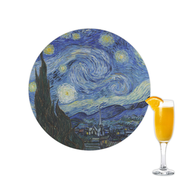 Custom The Starry Night (Van Gogh 1889) Printed Drink Topper - 2.15"