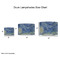 The Starry Night (Van Gogh 1889) Drum Lampshades - Sizing Chart