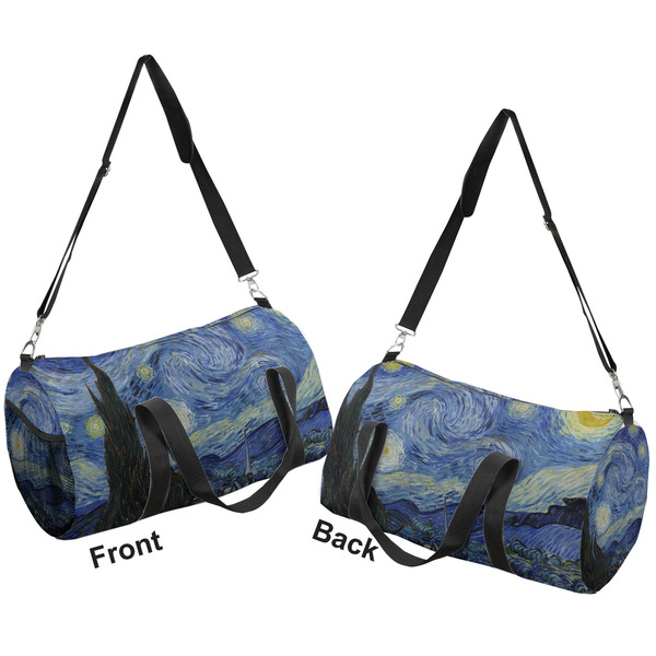 The Starry Night (Van Gogh 1889) Duffle bag large front and back sides