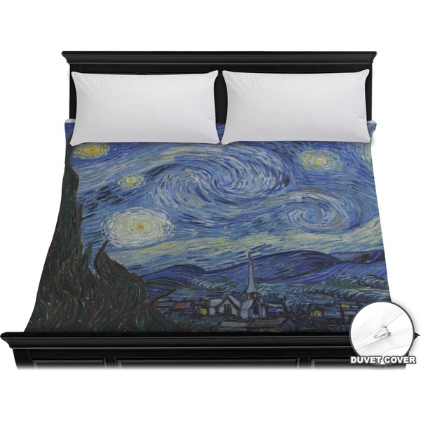Custom The Starry Night (Van Gogh 1889) Duvet Cover - King