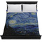 The Starry Night (Van Gogh 1889) Duvet Cover - Queen - On Bed - No Prop