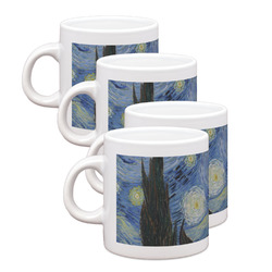 The Starry Night (Van Gogh 1889) Single Shot Espresso Cups - Set of 4