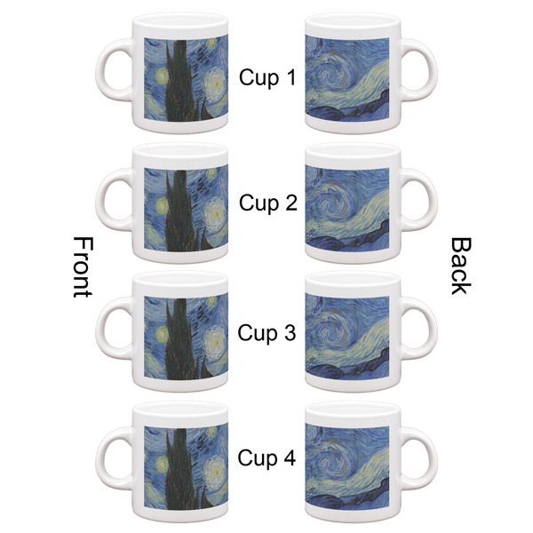 The Starry Night (Van Gogh 1889) Espresso Cup Set of 4 - Apvl