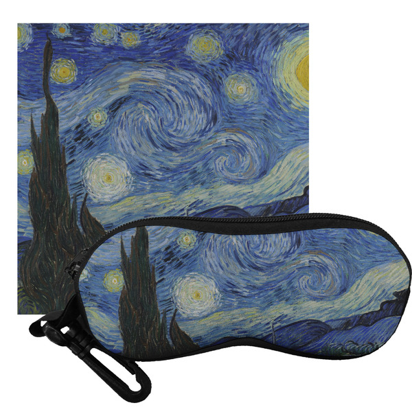 Custom The Starry Night (Van Gogh 1889) Eyeglass Case & Cloth