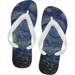 The Starry Night (Van Gogh 1889) Flip Flops - Large
