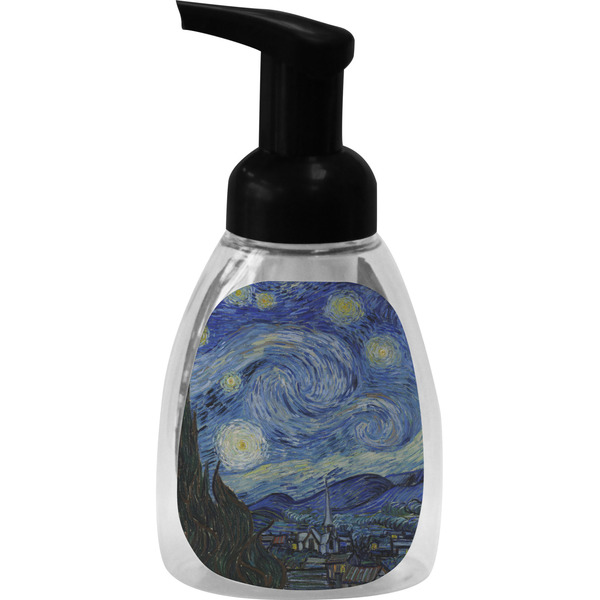 Custom The Starry Night (Van Gogh 1889) Foam Soap Bottle - Black