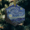 The Starry Night (Van Gogh 1889) Frosted Glass Ornament - Hexagon (Lifestyle)