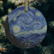 The Starry Night (Van Gogh 1889) Frosted Glass Ornament - Round (Lifestyle)