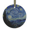 The Starry Night (Van Gogh 1889) Frosted Glass Ornament - Round
