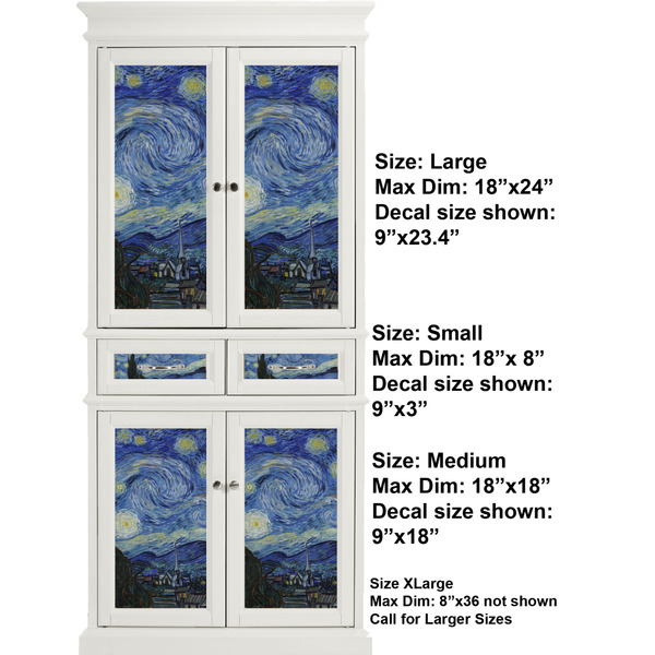 The Starry Night (Van Gogh 1889) Full Cabinet (Show Sizes)
