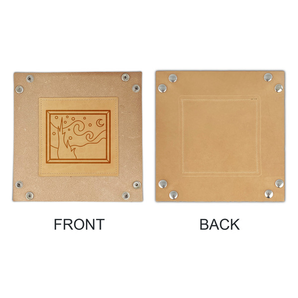 The Starry Night (Van Gogh 1889) Genuine Leather Valet Trays - APPROVAL