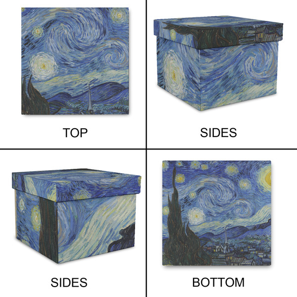 The Starry Night (Van Gogh 1889) Gift Boxes with Lid - Canvas Wrapped - Large - Approval
