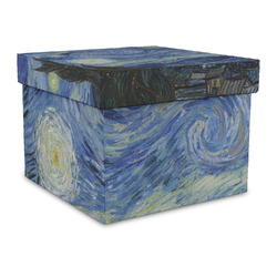 The Starry Night (Van Gogh 1889) Gift Box with Lid - Canvas Wrapped - Large