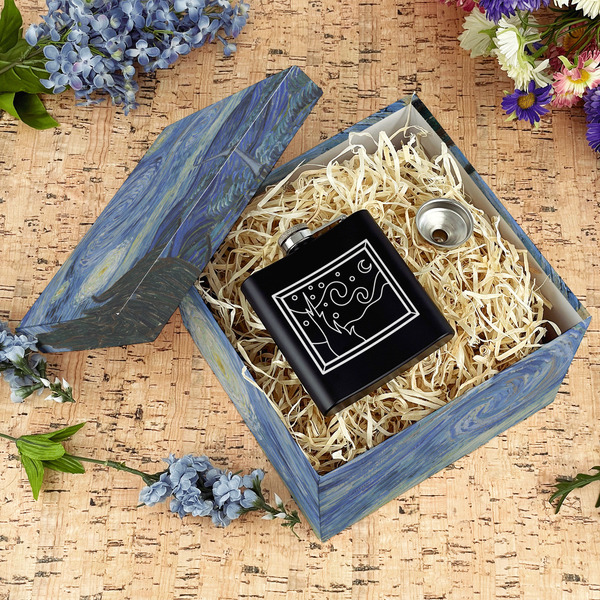 The Starry Night (Van Gogh 1889) Gift Boxes with Lid - Canvas Wrapped - Large - In Context