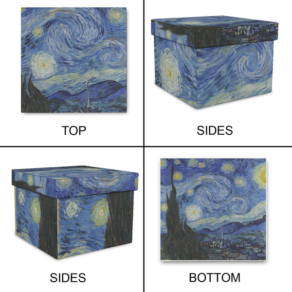 The Starry Night (Van Gogh 1889) Gift Boxes with Lid - Canvas Wrapped - Medium - Approval