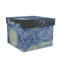 The Starry Night (Van Gogh 1889) Gift Box with Lid - Canvas Wrapped - Medium