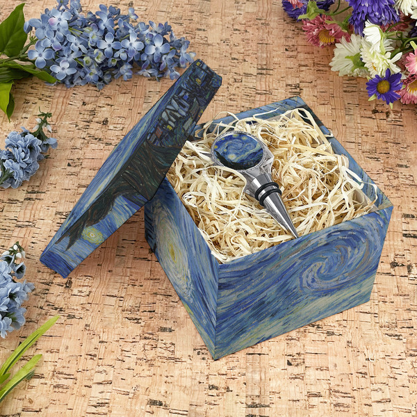 The Starry Night (Van Gogh 1889) Gift Boxes with Lid - Canvas Wrapped - Medium - In Context