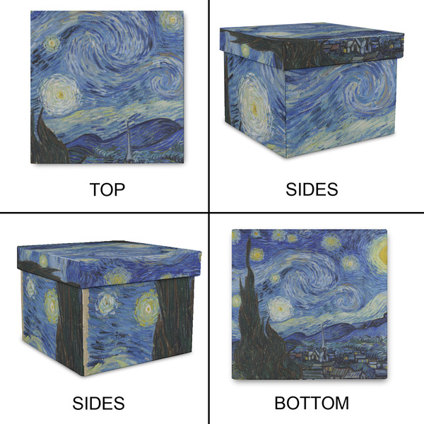 The Starry Night (Van Gogh 1889) Gift Boxes with Lid - Canvas Wrapped - Small - Approval