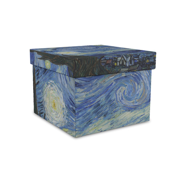 Custom The Starry Night (Van Gogh 1889) Gift Box with Lid - Canvas Wrapped - Small