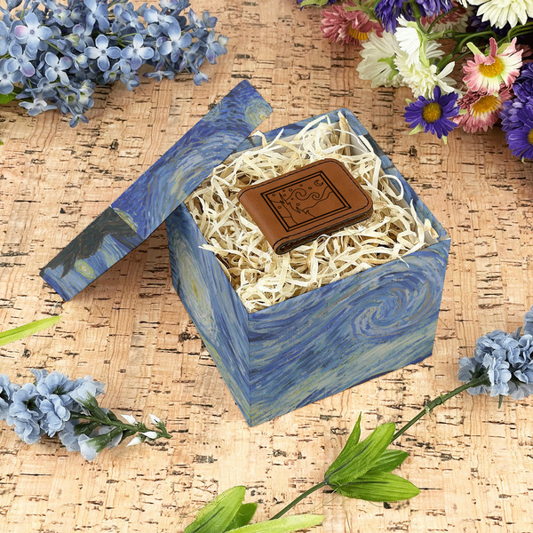The Starry Night (Van Gogh 1889) Gift Boxes with Lid - Canvas Wrapped - Small - In Context