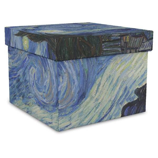 Custom The Starry Night (Van Gogh 1889) Gift Box with Lid - Canvas Wrapped - XX-Large