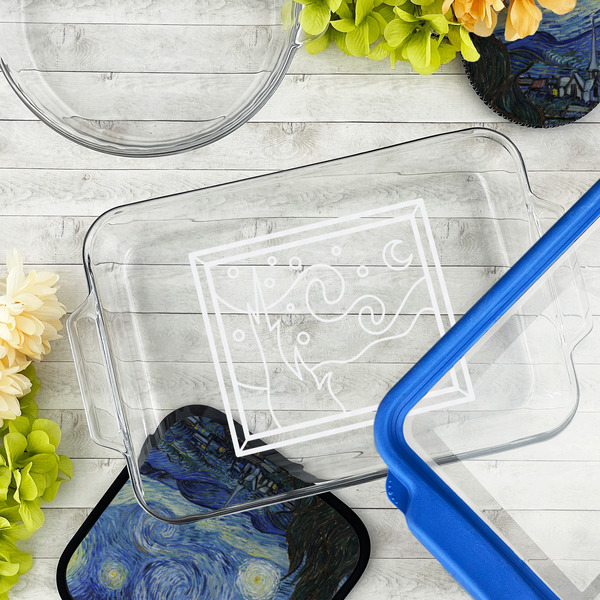 The Starry Night (Van Gogh 1889) Glass Baking Dish - LIFESTYLE (13x9)