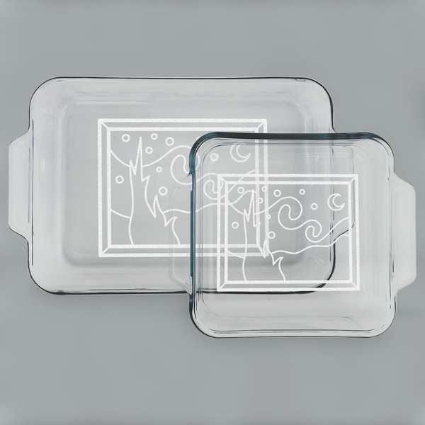 The Starry Night (Van Gogh 1889) Glass Baking Dish Set - MAIN (set)