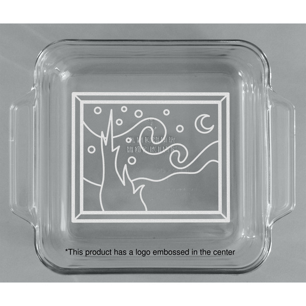 The Starry Night (Van Gogh 1889) Glass Cake Dish - APPROVAL (8x8)