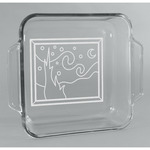 The Starry Night (Van Gogh 1889) Glass Cake Dish - 8in x 8in