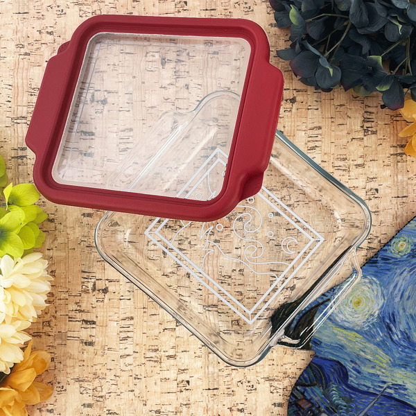 The Starry Night (Van Gogh 1889) Glass Cake Dish - LIFESTYLE (8x8)